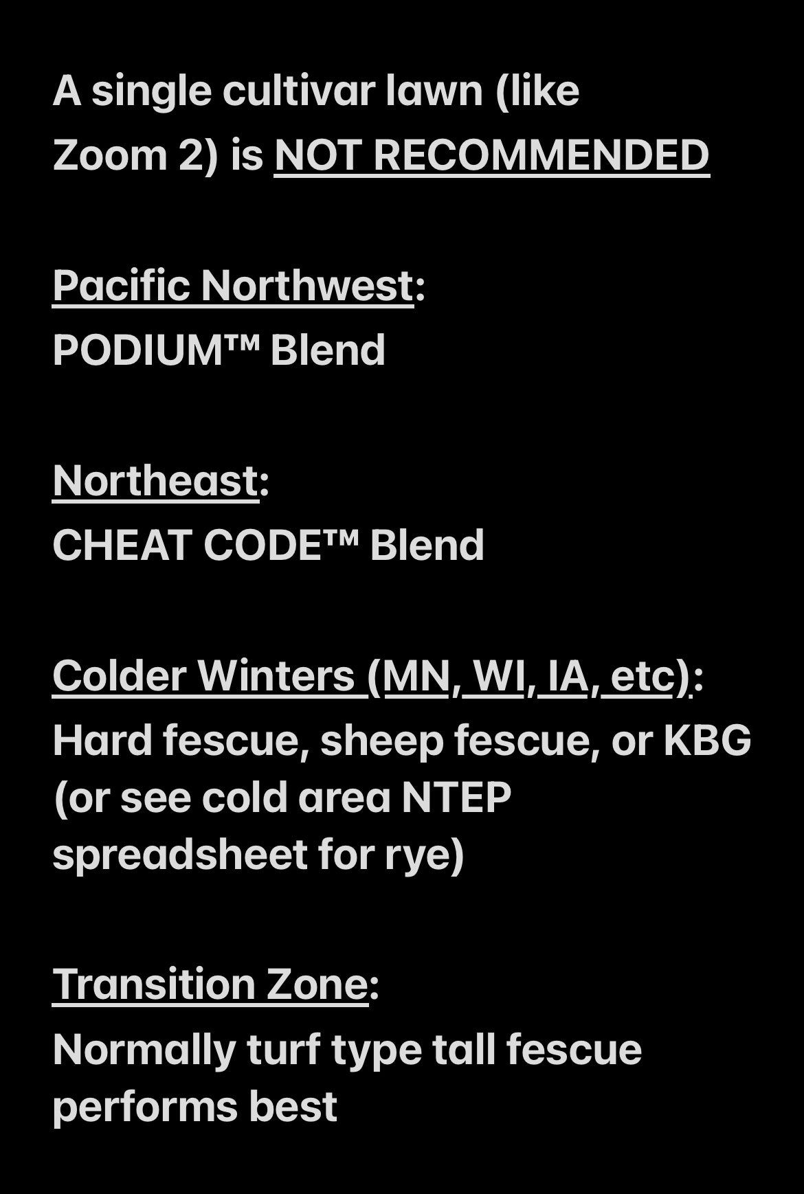 ZOOM 2 Perennial Ryegrass Grass Seed was #1 in the east for fertilized NTEP locations mowed at 1.1" or higher (50/30/20 Score™, NJ/VA/MD). Top 10% color (fertilized NTEP locations), top 4% Disease Score™, top 4% traffic & wear, top 4% divot recovery.