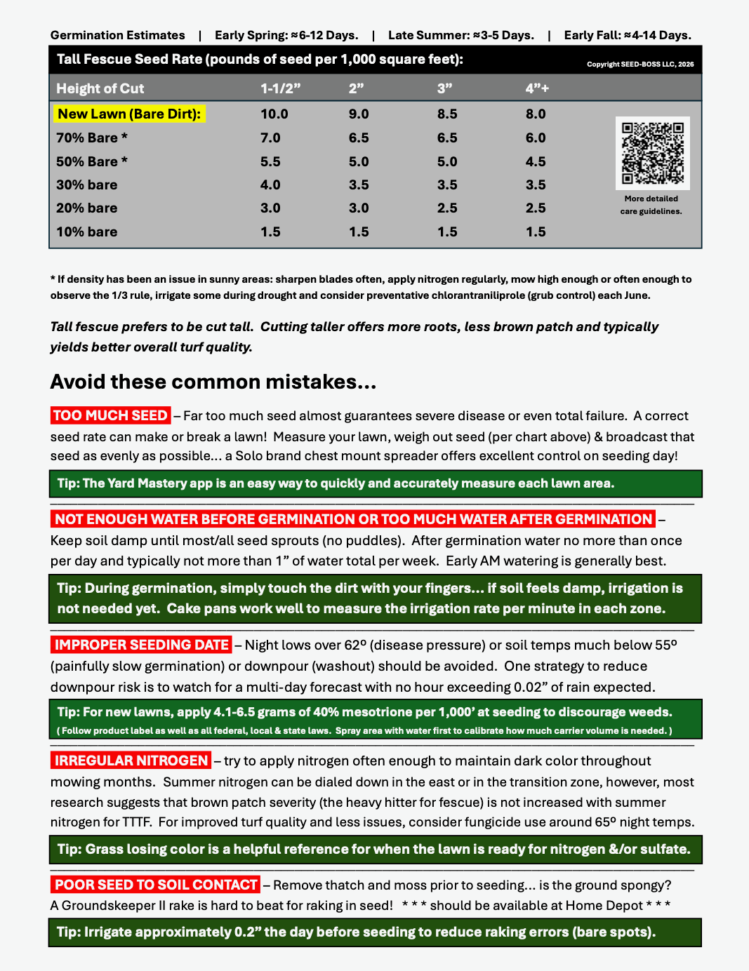 VENGEANCE™ tall fescue blend not only scored #1 for turf quality in the most demanding fertilized NTEP locations, but it also ranks higher than any competitor blend for color (TN, GA, NC, MS, OK NTEP).  Designed for the SW & harder transition zone.